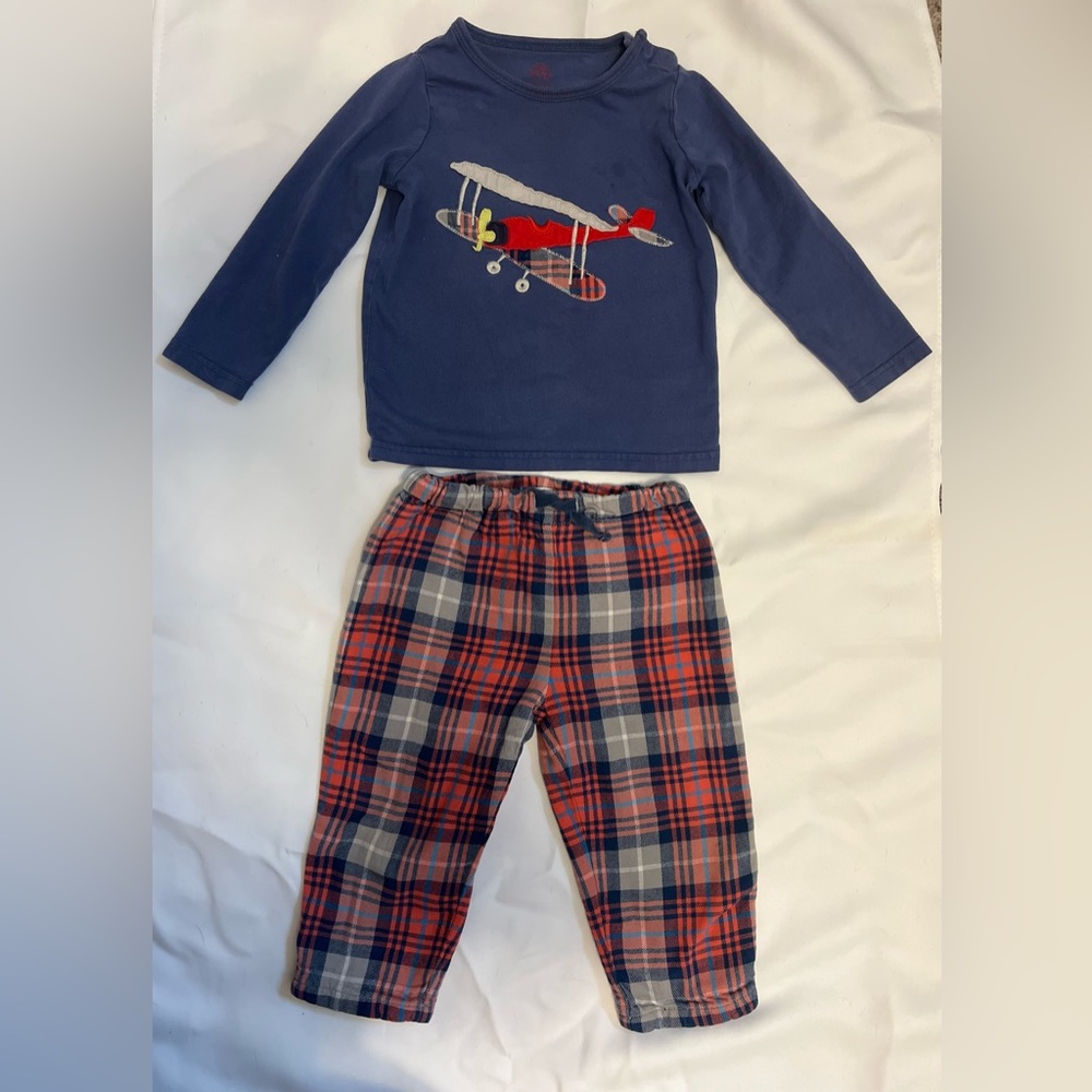 Boden boys 18 to 24 months, matching shirt and pants set